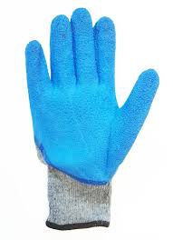 Перчатки облитые серо-синие 300 (толстые). Уп. 12 шт