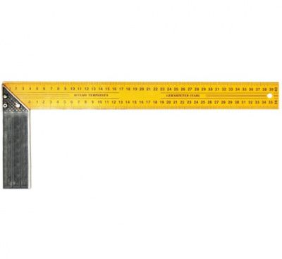 Угольник 400 мм металлический желтый Уп. 12 шт. Комп.   0681