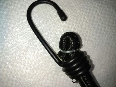 Шнур резиновый крепежный, 100 см, d 12 мм  (резинка-паук) стальной крюк, усилен. черный Ав.  VZ-380