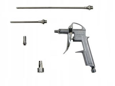 Пистолет продувочный (длинное и короткое сопло) пневматический DG-10 5 предметов. Ав. АТ34227