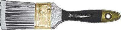 Кисть флейцевая "Стаил", искусственная черно-белая щетина,деревянная ручка 2,5" (63 мм) F. 01186